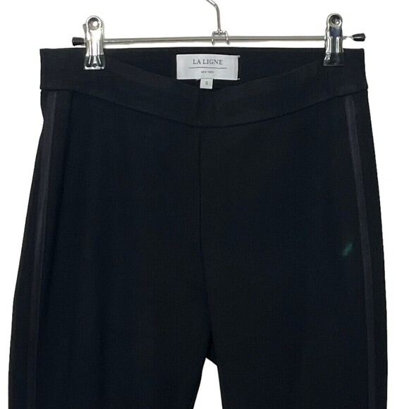 La Ligne Moto Pants Women’s Small Black Cropped Zip Hem Pull-On Stretch - Picture 3 of 13